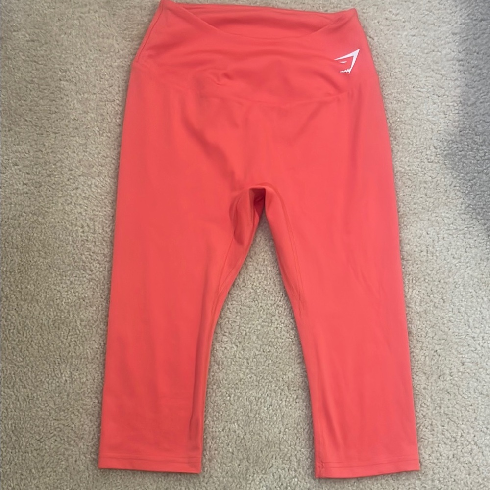 Gymshark orange High-Waist Leggings for Exercise